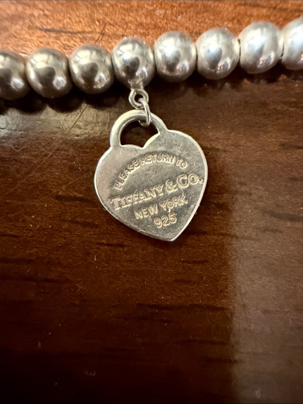 Return to Tiffany® Tiffany Blue® Heart Tag Bead Bracelet (4 mm, Size Medium) - Picture 7 of 7